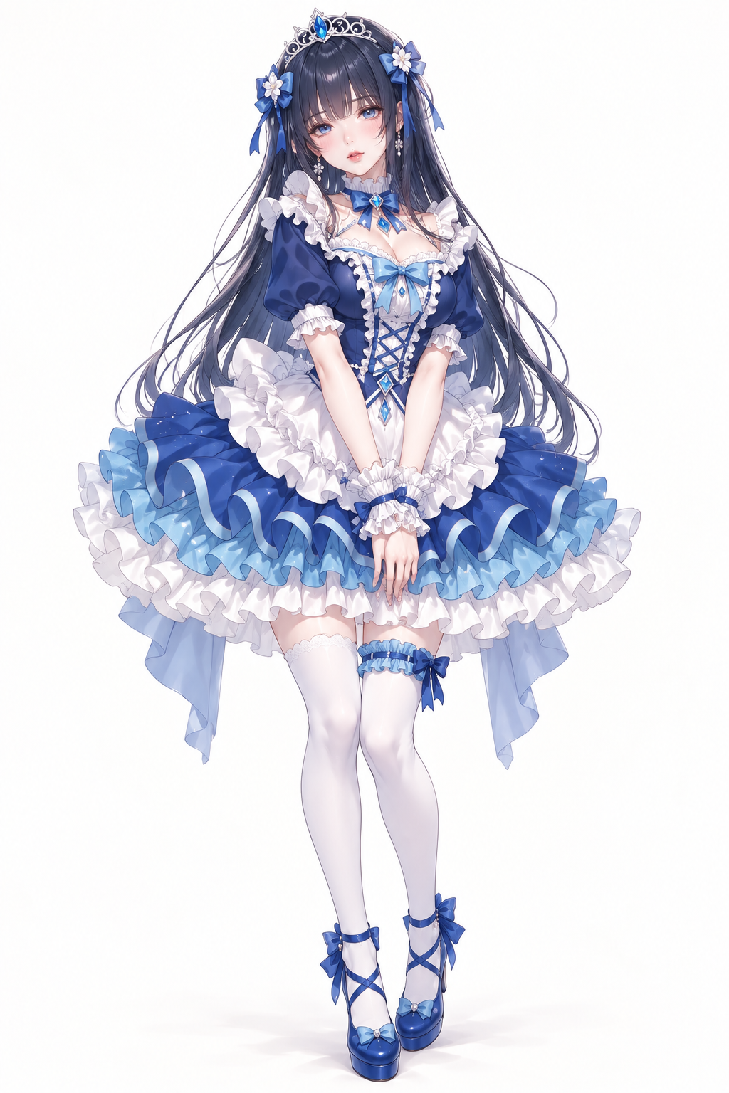 青真珠の姫ロリータの着用例