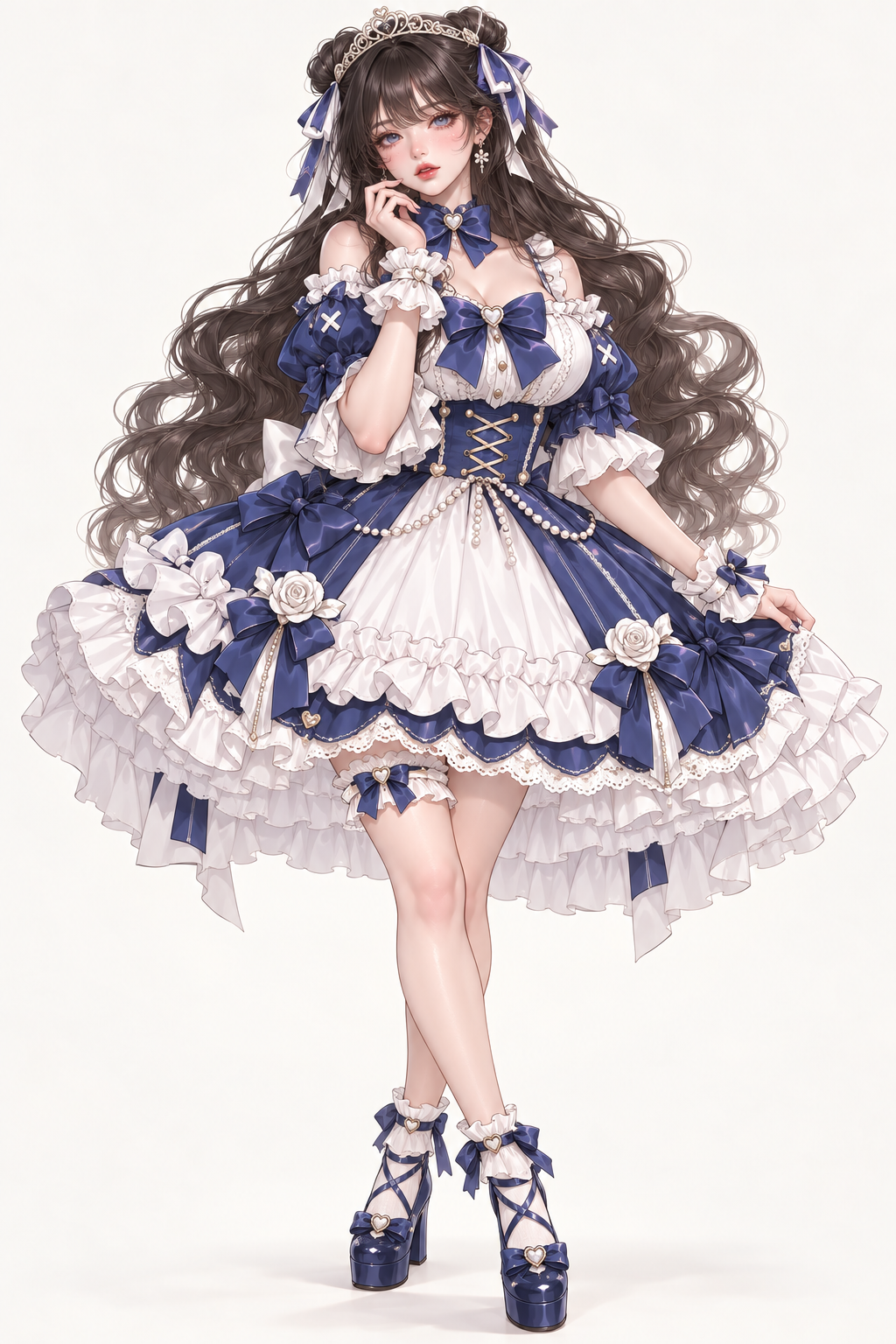 紺碧サファイアの姫ロリータの着用例
